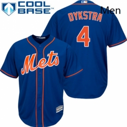 Mens Majestic New York Mets 4 Lenny Dykstra Replica Royal Blue Alternate Home Cool Base MLB Jersey