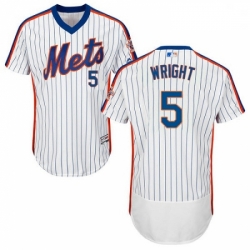 Mens Majestic New York Mets 5 David Wright White Alternate Flex Base Authentic Collection MLB Jersey