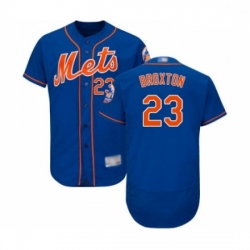 Mens New York Mets 23 Keon Broxton Royal Blue Alternate Flex Base Authentic Collection Baseball Jersey