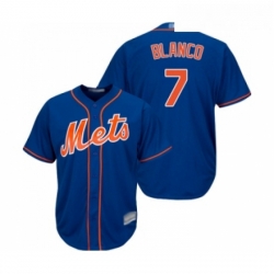 Mens New York Mets 7 Gregor Blanco Replica Royal Blue Alternate Home Cool Base Baseball Jersey 