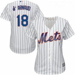 Womens Majestic New York Mets 18 Travis dArnaud Authentic White Home Cool Base MLB Jersey