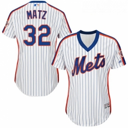 Womens Majestic New York Mets 32 Steven Matz Authentic White Alternate Cool Base MLB Jersey