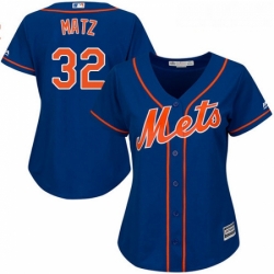 Womens Majestic New York Mets 32 Steven Matz Replica Royal Blue Alternate Home Cool Base MLB Jersey