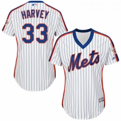 Womens Majestic New York Mets 33 Matt Harvey Replica White Alternate Cool Base MLB Jersey