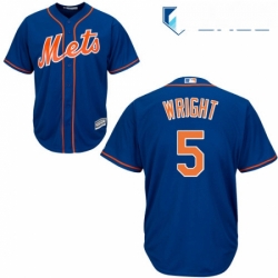 Youth Majestic New York Mets 5 David Wright Replica Royal Blue Alternate Home Cool Base MLB Jersey