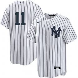 Men New York Yankees 11 Anthony Volpe White Cool Base Stitched Baseball Jersey