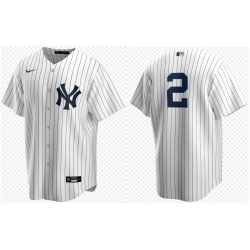 Men New York Yankees 2 Derek Jeter White no name Cool Base Stitched Baseball Jersey