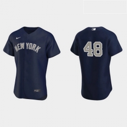 Men New York Yankees 48 Anthony Rizzo Men Nike Navy Authentic MLB Jersey