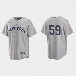 Men New York Yankees 59 Luke Voit Men Nike Gray 2021 Field of Dreams Game MLB Jersey