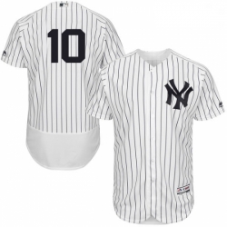 Mens Majestic New York Yankees 10 Phil Rizzuto White Home Flex Base Authentic Collection MLB Jersey