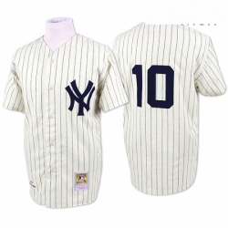 Mens Mitchell and Ness New York Yankees 10 Phil Rizzuto Authentic White Throwback MLB Jersey