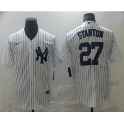 Men's New York Yankees #27 Giancarlo Stanton White Stitched MLB Cool Base Nike Jersey