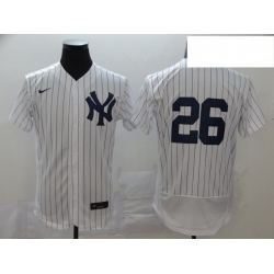 Yankees 26 DJ LeMahieu White 2020 Nike Flexbase Jersey