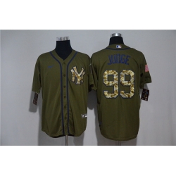 Yankees 99 Aaron Judge Olive 2020 Nike Cool Base Jersey