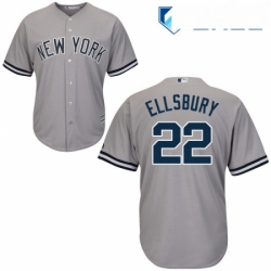 Youth Majestic New York Yankees 22 Jacoby Ellsbury Authentic Grey Road MLB Jersey