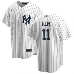 Youth Nike New York Yankees 11 Anthony Volpe White Home Stitched Baseball Jersey