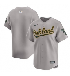 Men Oakland Athletics Blank Grey Away Limited Stitched Jersey