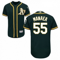 Mens Majestic Oakland Athletics 55 Sean Manaea Green Alternate Flex Base Authentic Collection MLB Jersey