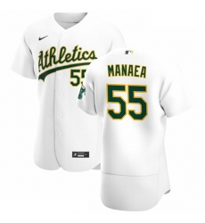 Oakland Athletics 55 Sean Manaea Men Nike White Home 2020 Authentic Player MLB Jersey