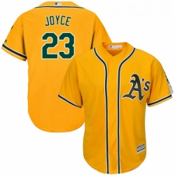 Youth Majestic Oakland Athletics 23 Matt Joyce Replica Gold Alternate 2 Cool Base MLB Jersey