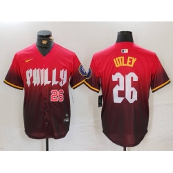 Men Philadelphia Phillies 26 Chase Utley Red 2024 City Connect Limited Stitched Jersey 3