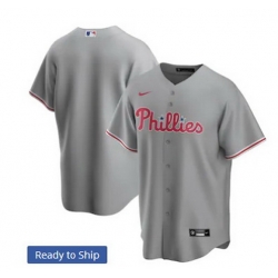 Men Philadelphia Phillies Nike Gray Blank Jersey