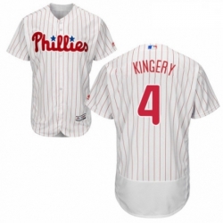 Mens Majestic Philadelphia Phillies 4 Scott Kingery White Home Flex Base Authentic Collection MLB Jersey