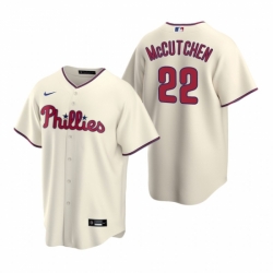 Mens Nike Philadelphia Phillies 22 Andrew McCutchen Cream Alternate Stitched Baseball Jersey