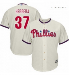 Youth Majestic Philadelphia Phillies 37 Odubel Herrera Replica Cream Alternate Cool Base MLB Jersey 