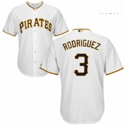 Mens Majestic Pittsburgh Pirates 3 Sean Rodriguez Replica White Home Cool Base MLB Jersey 