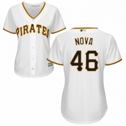 Womens Majestic Pittsburgh Pirates 46 Ivan Nova Authentic White Home Cool Base MLB Jersey 