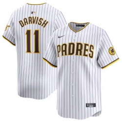 Men San Diego Padres 11 Yu Darvish White 2024 Home Limited Stitched Baseball Jersey