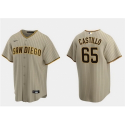 Men San Diego Padres 65 Jos E9 Castillo Tan Cool Base Stitched Jersey