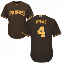 Mens Majestic San Diego Padres 4 Wil Myers Replica Brown Alternate Cool Base MLB Jersey