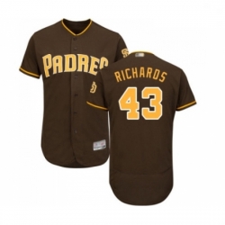 Mens San Diego Padres 43 Garrett Richards Brown Alternate Flex Base Authentic Collection Baseball Jersey