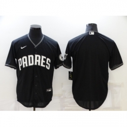 Men's San Diego Padres Blank Black Game Jersey