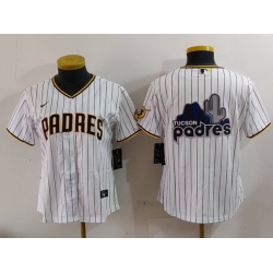 Women San Diego Padres Big Logo Cool Base Stitched Baseball Jersey 9