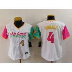 Youth San Diego Padres 4 Luis Arraez White City Connect Stitched Baseball Jersey 2