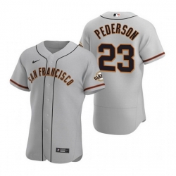 Men San Francisco Giants 23 Joc Pederson Grey Flex Base Stitched jersey