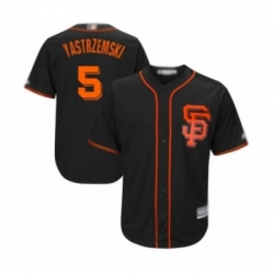 Men San Francisco Giants #5 Mike Yastrzemski Authentic Black Alternate Cool Base Baseball Player Jersey