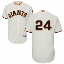 Mens Majestic San Francisco Giants 24 Willie Mays Cream Home Flex Base Authentic Collection MLB Jersey