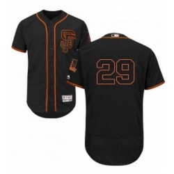 Mens Majestic San Francisco Giants 29 Jeff Samardzija Black Alternate Flex Base Authentic Collection MLB Jersey