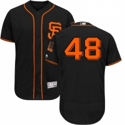 Mens Majestic San Francisco Giants 48 Pablo Sandoval Black Flexbase Authentic Collection MLB Jersey