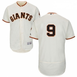 Mens Majestic San Francisco Giants 9 Brandon Belt Cream Home Flex Base Authentic Collection MLB Jersey