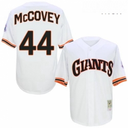 Mens Mitchell and Ness San Francisco Giants 44 Willie McCovey Authentic White 1989 Throwback MLB Jersey