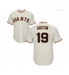 Mens San Francisco Giants 19 Tyler Austin Replica Cream Home Cool Base Baseball Jersey 