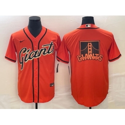 Men's San Francisco Giants Orange Team Big Logo Cool Base Stitched Baseball Jersey