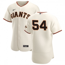 San Francisco Giants 54 Reyes Moronta Men Nike Cream Home 2020 Authentic Player MLB Jersey