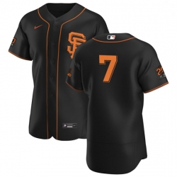 San Francisco Giants 7 Donovan Solano Men Nike Black Alternate 2020 Authentic 20 at 24 Patch Player MLB Jersey