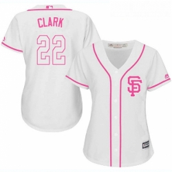 Womens Majestic San Francisco Giants 22 Will Clark Authentic White Fashion Cool Base MLB Jersey